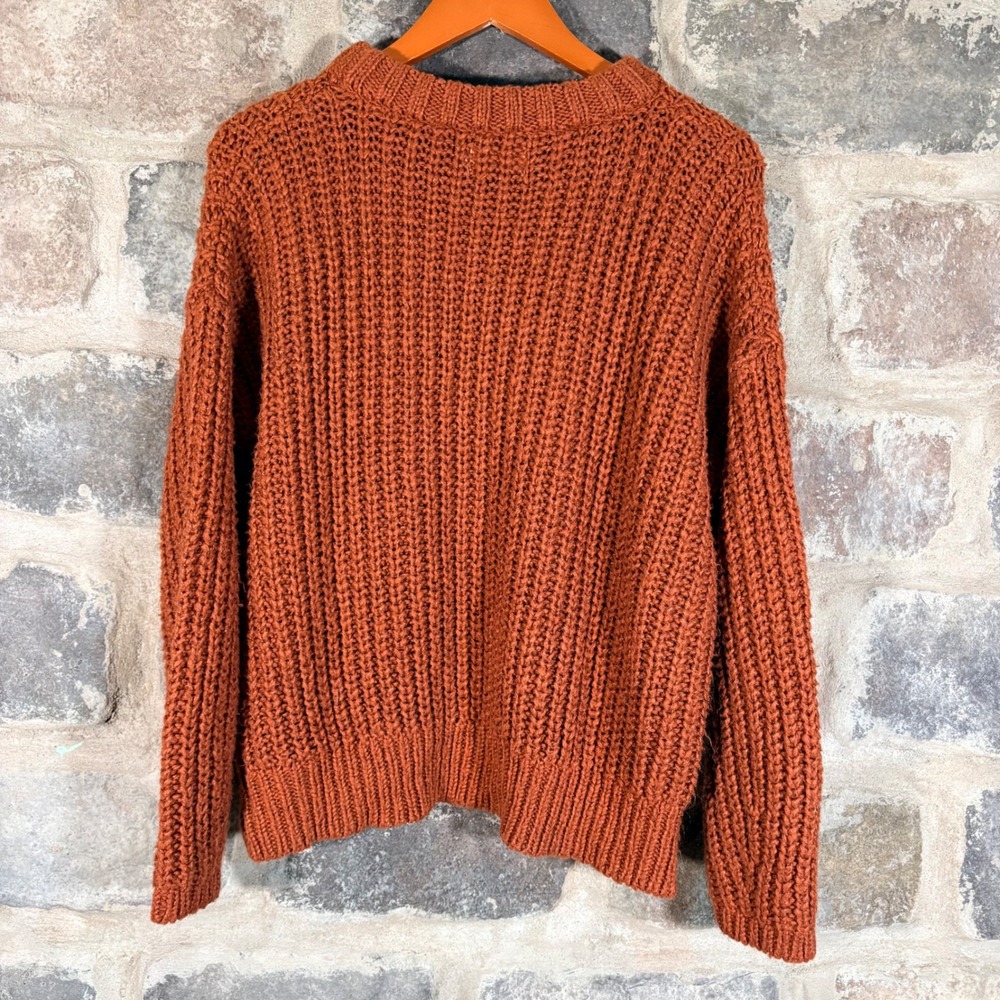 Universal Thread Rust Orange Knit Sweater Mock Ne… - image 2